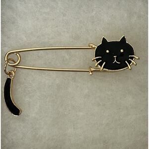 Whimsical Gold Tone Articulate Scarf/ Brooch Pin